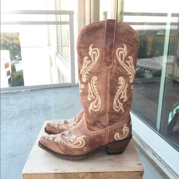 ⚜️Corral  Fleur-De-Lis Embroidered Cowgirl boots - Picture 6 of 8